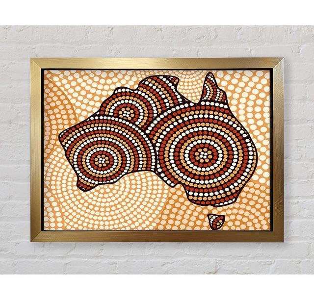 Aboriginal Map - Single Picture Frame Art Prints Bright Star Size: 84.1cm H x 118.9cm W x 3.4cm D on Productcaster.