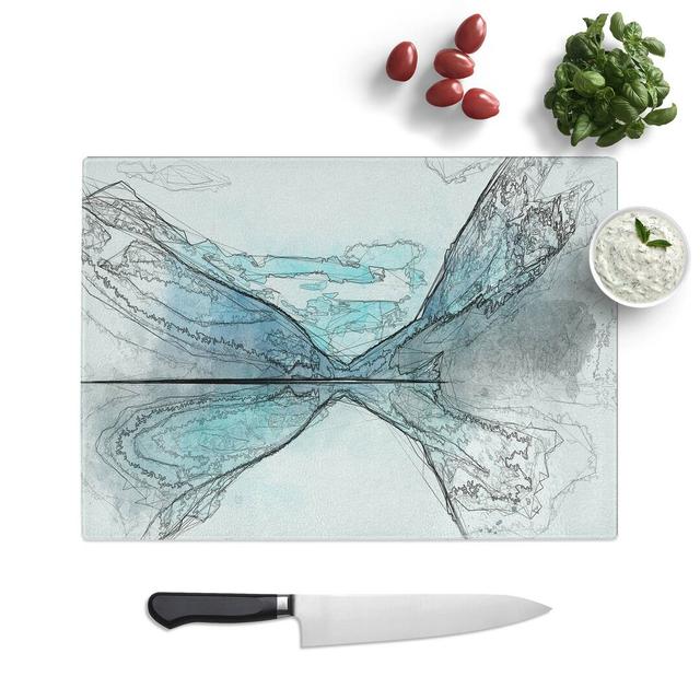 Glass Lake Louise in Canada in Abstract Chopping Board East Urban Home Size: 39 cm W x 28.5 cm L on Productcaster.