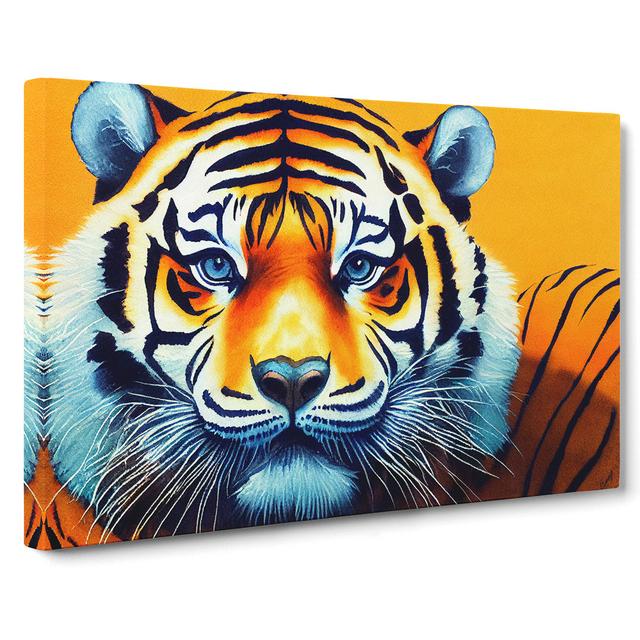 Tiger Portrait Vol.3 - Wrapped Canvas Graphic Art World Menagerie Size: 40cm H x 60cm W x 3cm D on Productcaster.