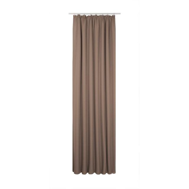 Kyrstan Pencil Pleat Room Darkening Thermal Single Curtain Ebern Designs Colour: Brown, Size: 225 W x 132 D cm on Productcaster.