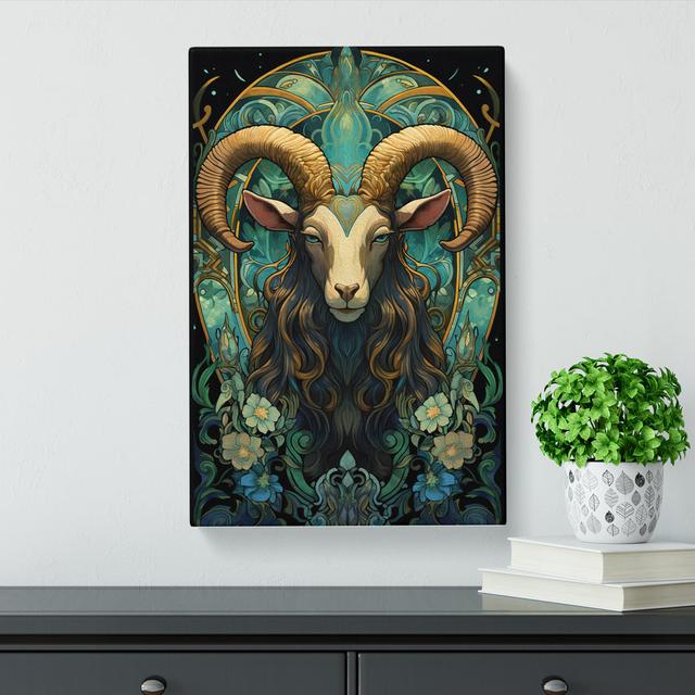 Goat Nouveau - No Frame Print Latitude Vive Size: 50cm H x 35cm W x 3cm D on Productcaster.