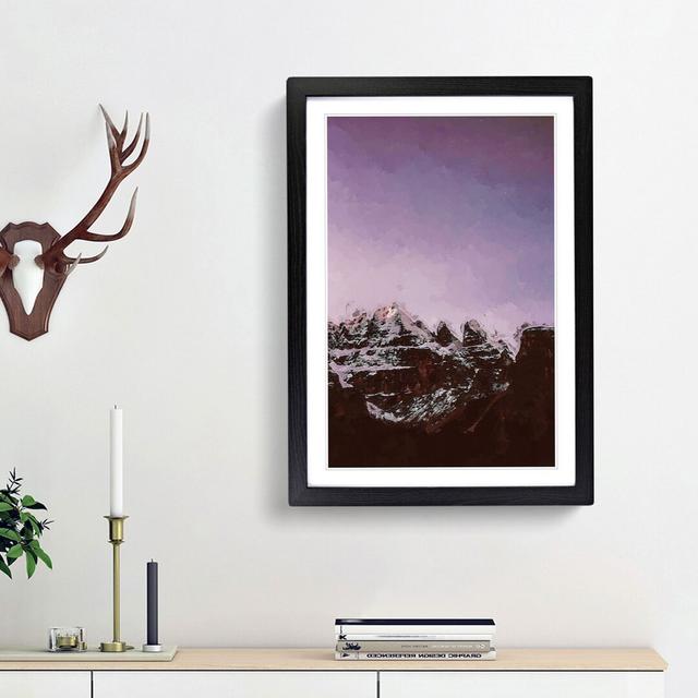 Stars over the Dolomites in Italy - Picture Frame Graphic Art Print East Urban Home Size: 65cm H x 48cm W x 2cm D, Frame Option: Black Framed on Productcaster.