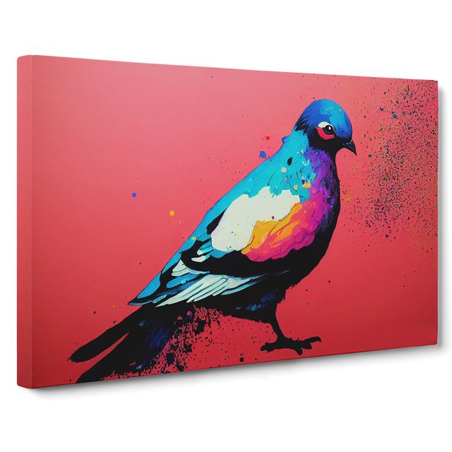 Pigeon Bird Splash Vol.2 Abstract - Wrapped Canvas Graphic Art ClassicLiving Size: 40cm H x 60cm W x 3cm D on Productcaster.