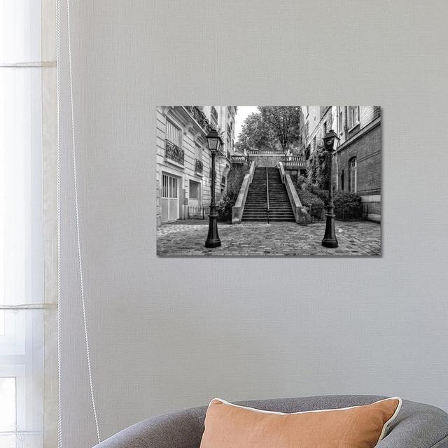 Black Montmartre Series - Between Two Lamps by Philippe Hugonnard - Wrapped Canvas Print Latitude Run Size: 45.72cm H x 66.04cm W x 3.81cm D on Productcaster.