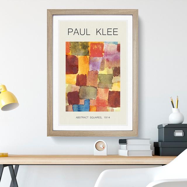 Squares by Paul Klee - Picture Frame Graphic Art East Urban Home Frame Option: Oak Framed, Size: 36cm H x 27cm W x 2cm D on Productcaster.