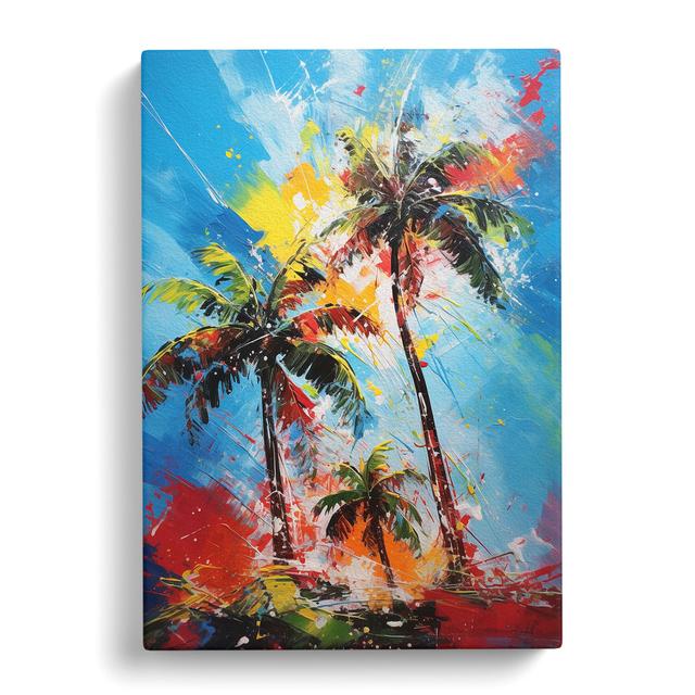 Palm Tree Expressionism - Print 17 Stories Size: 60cm H x 40cm W x 3cm D on Productcaster.