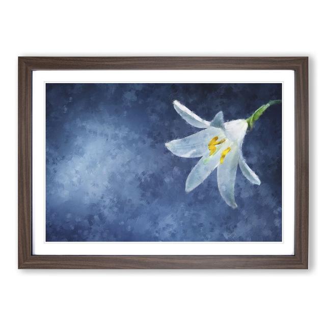 White Flower Painting - Picture Frame Graphic Art East Urban Home Size: 36cm H x 48cm W x 2cm D, Frame Option: Walnut on Productcaster.