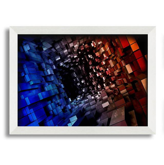 Abstract Tunnel - Single Picture Frame Art Prints Ivy Bronx Size: 29.7cm H x 42cm W x 1.5cm D, Format: Gunmetal Framed Canvas on Productcaster.