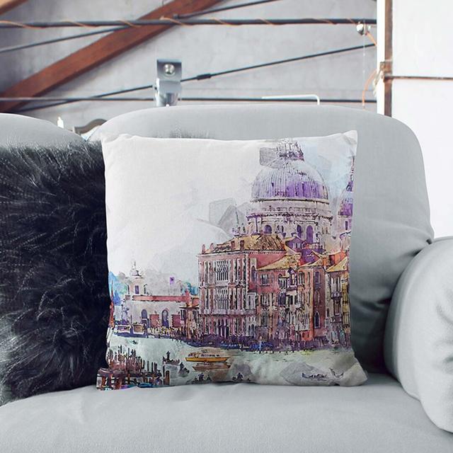 Abstract Square Throw Cushion East Urban Home Size: 55cm H x 55cm W x 20cm D, Backing Colour: Black on Productcaster.