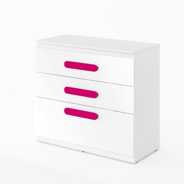 3 Drawer 90Cm W Chest of Drawers Symple Stuff Colour: Pink on Productcaster.