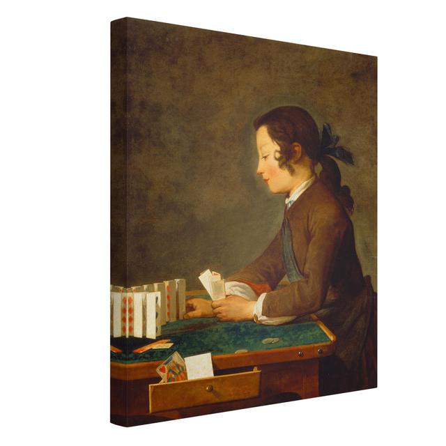 Jean -Baptiste Siméon Chardin - Young girl (young boy?) Builds a house of cards Rosalind Wheeler Format: 330g/m³ recycled canvas, Size: 100cm H x 75cm on Productcaster.