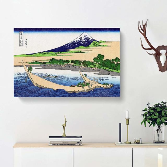 Shore of Tago Bay Ejiri at Tokaido by Katsushika Hokusai - Wrapped Canvas Painting Print East Urban Home Size: 40cm H x 60cm W x 3cm D on Productcaster.