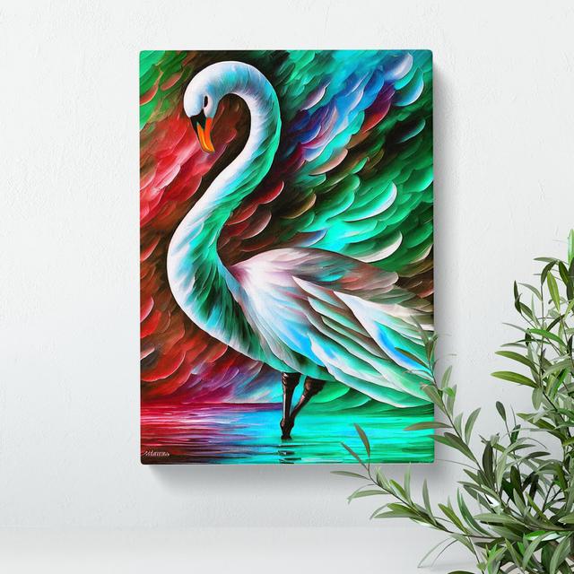 Swan Portrait No.2 - Wrapped Canvas Graphic Art ClassicLiving Size: 76cm H x 50cm W x 3cm D on Productcaster.