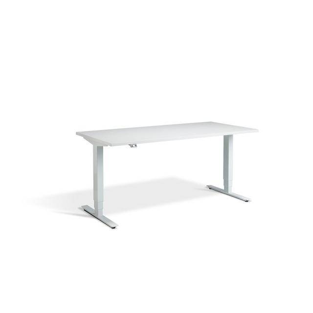 Trexler Standing Desk Ebern Designs Size: 1300cm H x 1200cm W x 800cm D, Frame Colour: Grey/White on Productcaster.