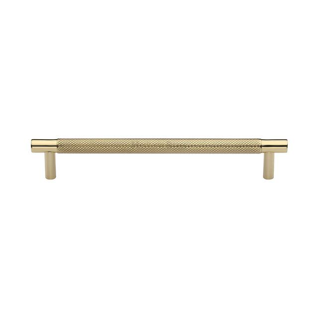 Signac Partial Knurl Bar Handle Heritage Brass Size: 9.6cm center to center, Finish: Polished Brass on Productcaster.