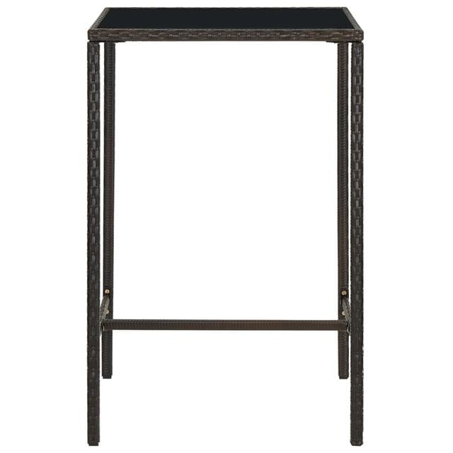 Evaleigh Rattan Bar Table 17 Stories Table Base Colour: Brown on Productcaster.