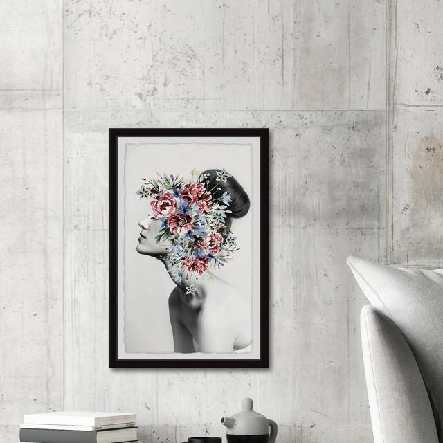 'Floral Thoughts' Framed Graphic Art East Urban Home Size: 91cm H x 61cm W on Productcaster.