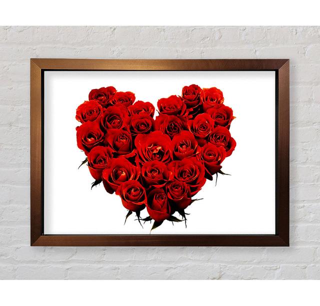 Heart Shaped - Single Picture Frame Print Ophelia & Co. Size: 59.7cm H x 84.1cm W x 3.4cm D, Format: Bronze Framed Paper on Productcaster.