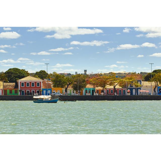 Coloured Houses - Wrapped Canvas Photograph Breakwater Bay Size: 30cm H x 46cm W on Productcaster.