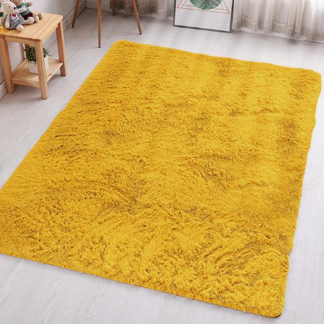 Indoor/Outdoor Living Room Deep Pile Shaggy Area Rug 17 Stories Rug Size: Rectangle 60 x 110cm on Productcaster.