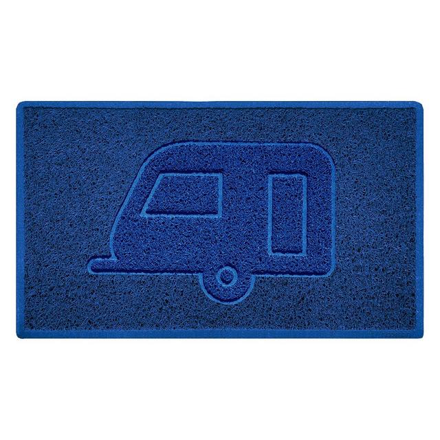 Caravan Doormat NICOMAN Mat Size: 45cm W x 75cm L, Colour: Blue on Productcaster.