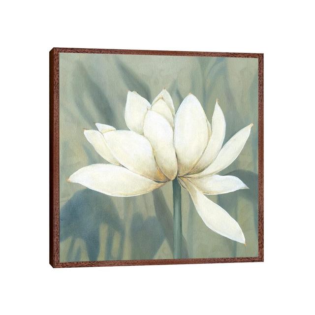 Waterlily II by Carol Robinson - Painting on Canvas August Grove Size: 93.98cm H x 93.98cm W x 3.81cm D, Format: Classic Brown Wood Framed on Productcaster.