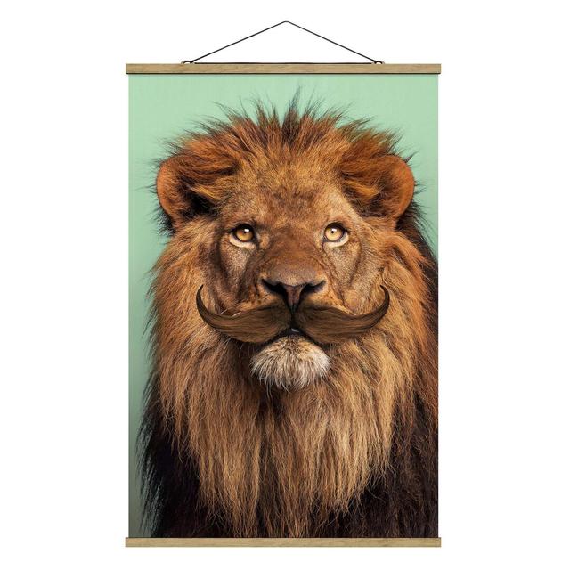 Lion With Beard - Graphic Art Print Maturi Size: 150cm H x 100cm W x 0.3cm D on Productcaster.