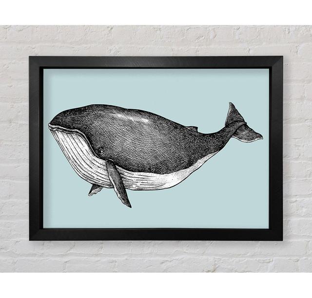 Big Fat Whale Framed Print Highland Dunes Size: 100cm H x 141.4cm W x 3.4cm D on Productcaster.