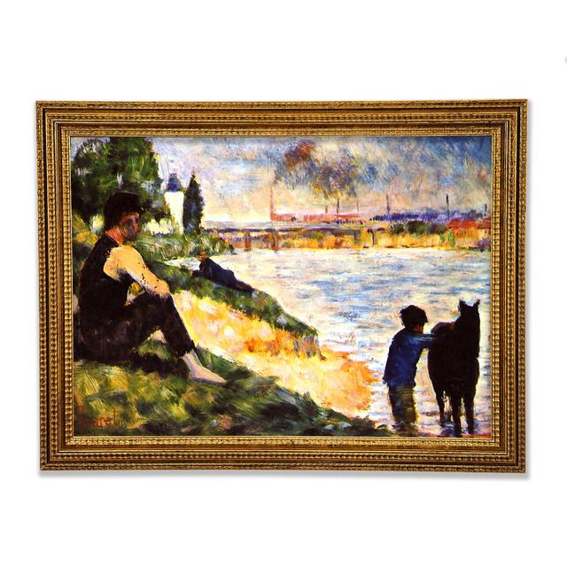 Boy With Horse by Seurat - Single Picture Frame Art Prints Bright Star Size: 59.1cm H x 84.1cm W on Productcaster.