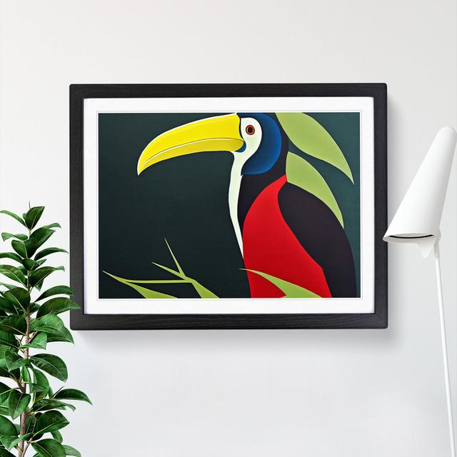 Showstopping Toucan Bird Abstract - Picture Frame Graphic Art 17 Stories Frame Colour: Black Framed, Size: 46cm H x 64cm W x 2cm D on Productcaster.