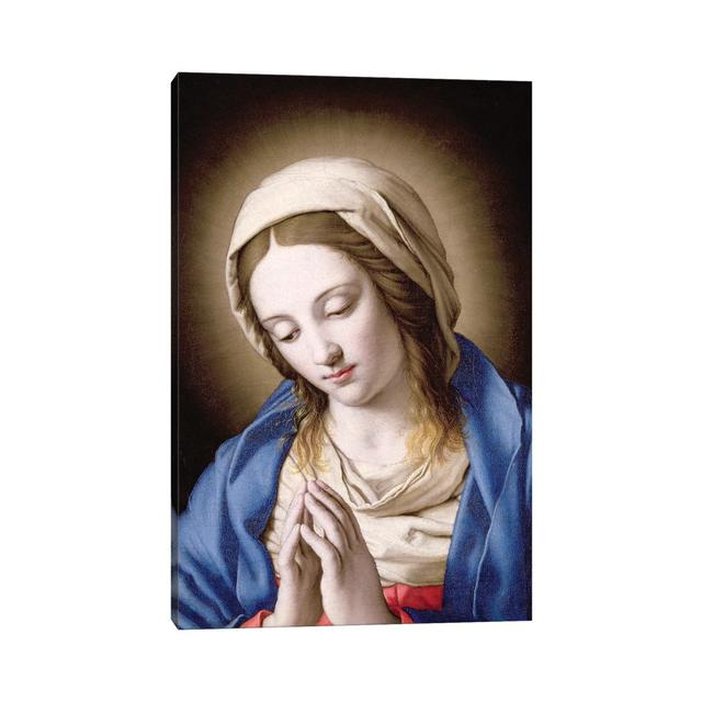 The Madonna Praying by Il Sassoferrato - Wrapped Canvas Graphic Art Astoria Grand Size: 101.6cm H x 66.04cm W x 3.81cm D on Productcaster.