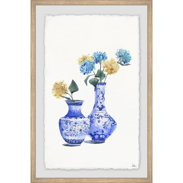 Two Vases with Flowers by Julia Posokhova - Picture Frame Painting Print on Paper East Urban Home Size: 45cm H x 30cm W on Productcaster.