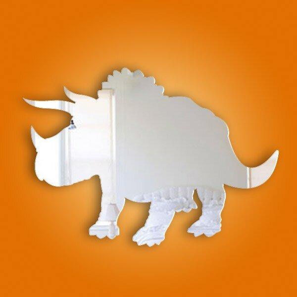 Dinosaur Triceratops Accent Mirror Zoomie Kids Size: 31 cm H x 45 cm W x 0.3 cm D on Productcaster.