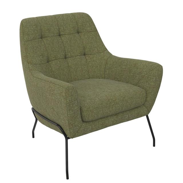 Leann Upholstered Accent Chair George Oliver Upholstery Colour: Green on Productcaster.