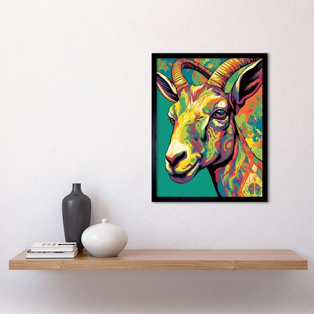 Aliyssa The Trippy Goat - Single Picture Frame Print Alpen Home on Productcaster.