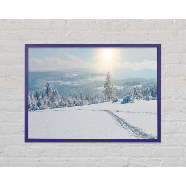 Heavy Snow on the Plane - Single Picture Frame Art Prints Rosalind Wheeler Size: 21cm H x 29.7cm W x 2cm D, Format: Purple Paper Framed on Productcaster.