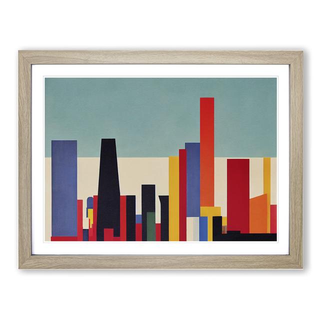 Evolving Abstract Skyscrapers - Picture Frame Graphic Art 17 Stories Size: 34cm H x 46cm W x 2cm D, Frame Colour: Oak on Productcaster.