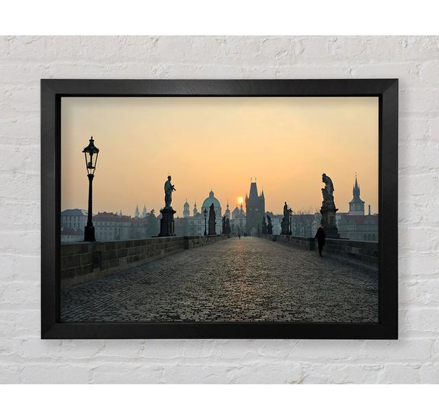 Charles Bridge Sunset - Single Picture Frame Art Prints Bright Star Size: 42cm H x 59.7cm W x 3.4cm D on Productcaster.