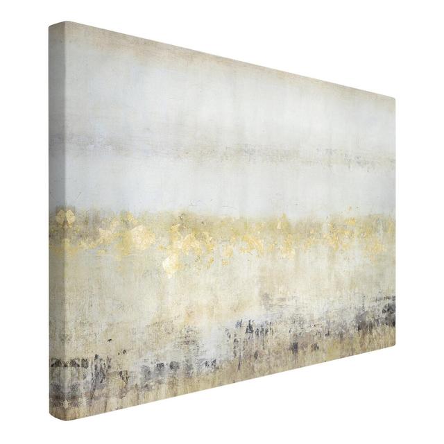 Golden Color Fields I - Wrapped Canvas Graphic Art Canora Grey Size: 100cm H x 150cm W, Colour: White, Format: 330g/m² recycled canvas on Productcaster.