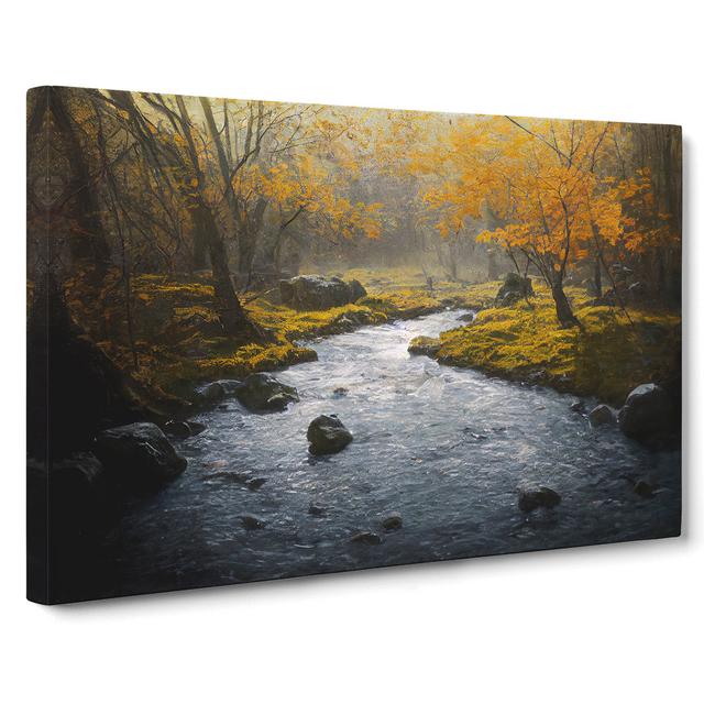 Ultimate Forest Stream - Wrapped Canvas Print Alpen Home Size: 35cm H x 50cm W x 3cm D on Productcaster.