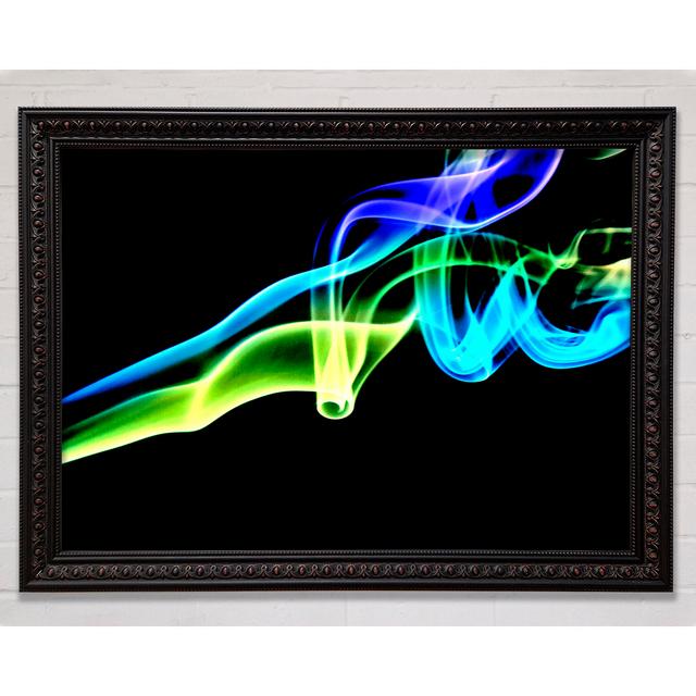 Vibrant Smoke Trail On Silver Gerahmter Druck Perspections Größe: 59,7 cm H x 84,1 cm B x 3 cm T on Productcaster.