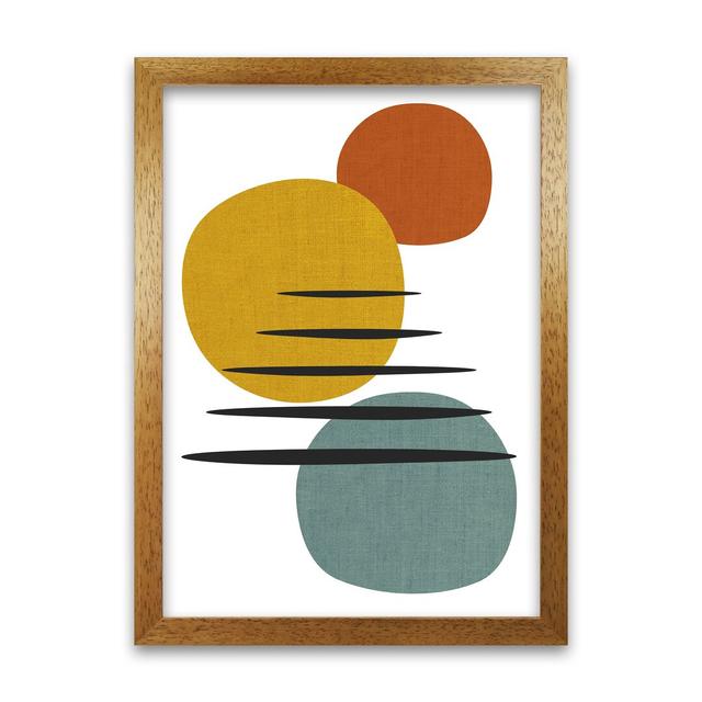 Mid Century a Original - Graphic Art Print on Paper Norden Home Frame Option: Oak Frame, Size: 59cm H x 42cm W x 3cm D on Productcaster.