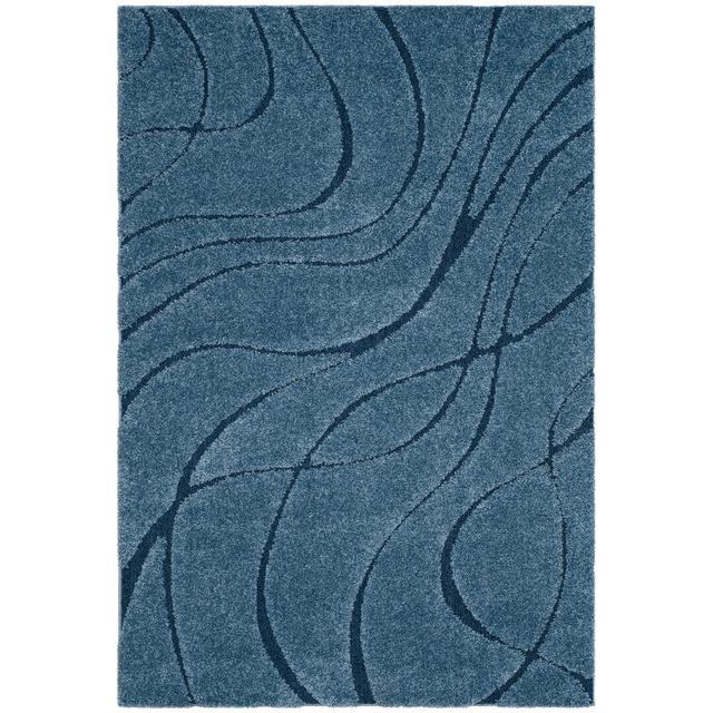 Shepshed Hand Woven Blue Area Rug 17 Stories Rug Size: Rectangle 60 X 91 cm on Productcaster.