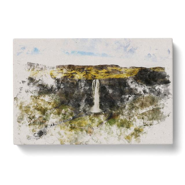 Seljalandsfoss Waterfall in Iceland Vol.1 - Wrapped Canvas Graphic Art East Urban Home Size: 60cm H x 91cm W x 3cm D on Productcaster.