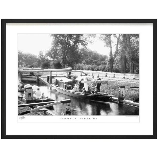 Shepperton, The Lock 1890 by Francis Frith - Single Picture Frame Print The Francis Frith Collection Size: 45cm H x 60cm W x 2.3cm D on Productcaster.