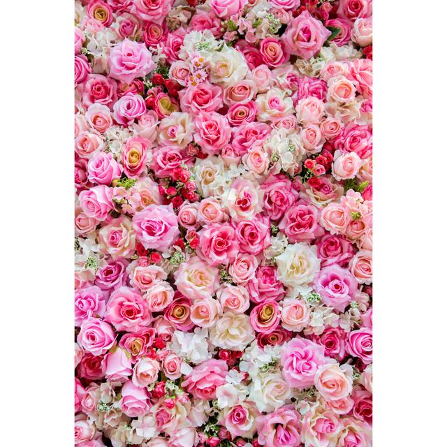 Roses Background - Wrapped Canvas Print 17 Stories Size: 91cm H x 61cm W on Productcaster.