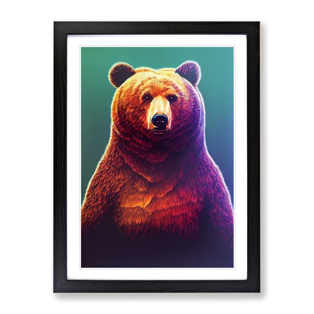 Grizzly Bear No.1 - Picture Frame Painting Alpen Home Frame Colour: Black, Size: 64cm H x 46cm W x 2cm D on Productcaster.