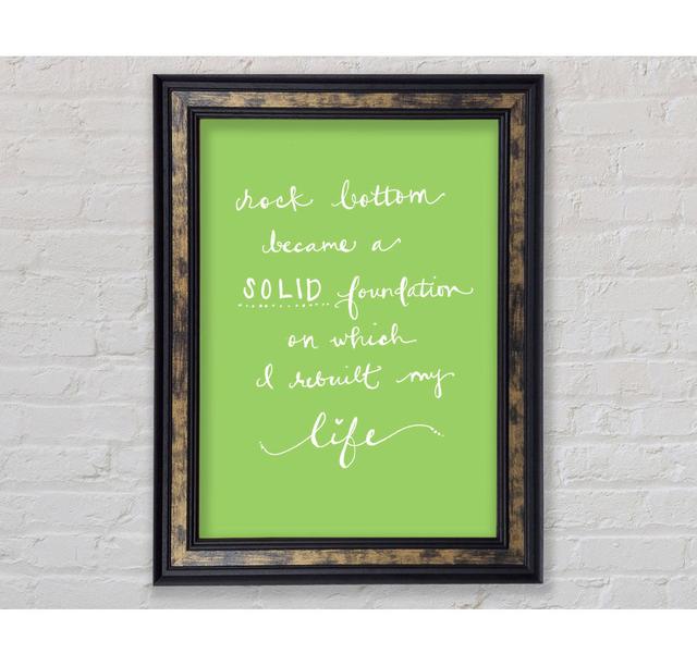 Rock Bottom Lime Green - Single Picture Frame Art Prints Bright Star Size: 142.2cm H x 84.1cm W x 8cm D on Productcaster.