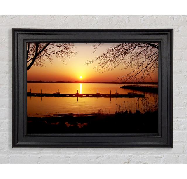 Tranquil Lake Sunrise - Print Alpen Home Size: 84.1cm H x 142.2cm W x 8cm D on Productcaster.