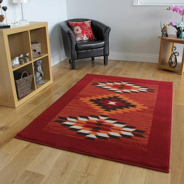 Bewdley Red/Terracotta Area Rug World Menagerie Rug Size: Rectangle 190 x 280cm on Productcaster.